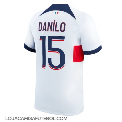Camisa de Futebol Paris Saint-Germain Danilo Pereira #15 Equipamento Secundário 2023-24 Manga Curta